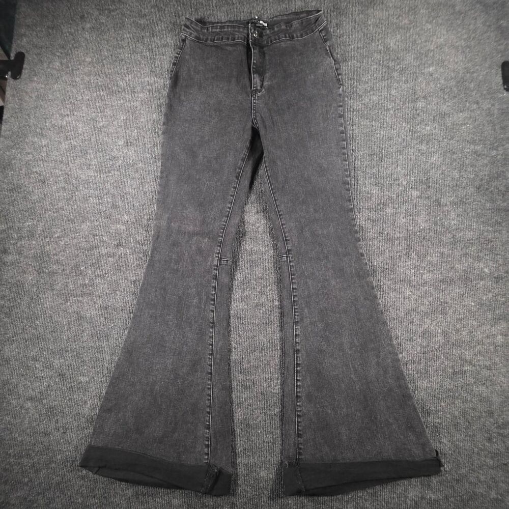 Fashion-nova Women's Black and Grey Jeans